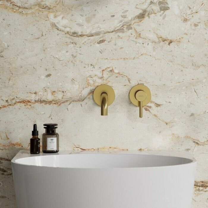 Встраиваемый смеситель для раковины OMNIRES Y brushed gold Золото брашированное Y1215HGLB