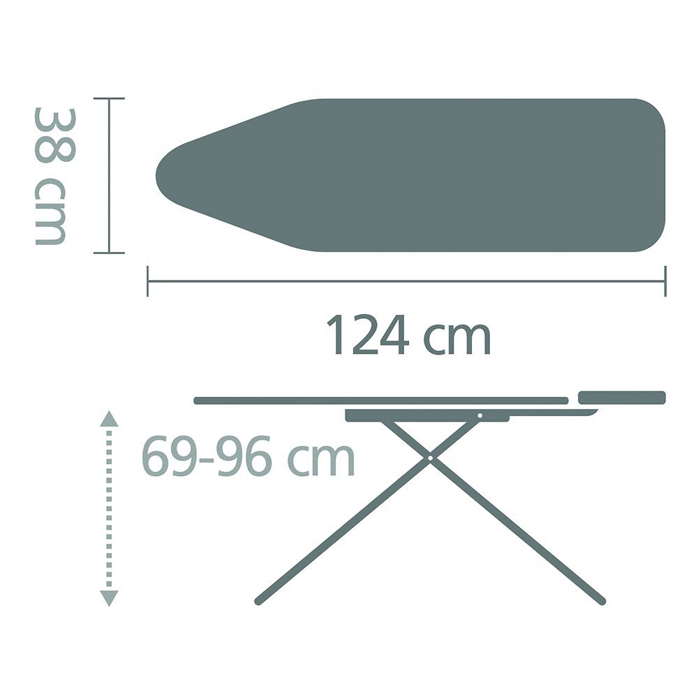 Доска гладильная Brabantia "Цветок хлопка" 124х38см (B) 108822