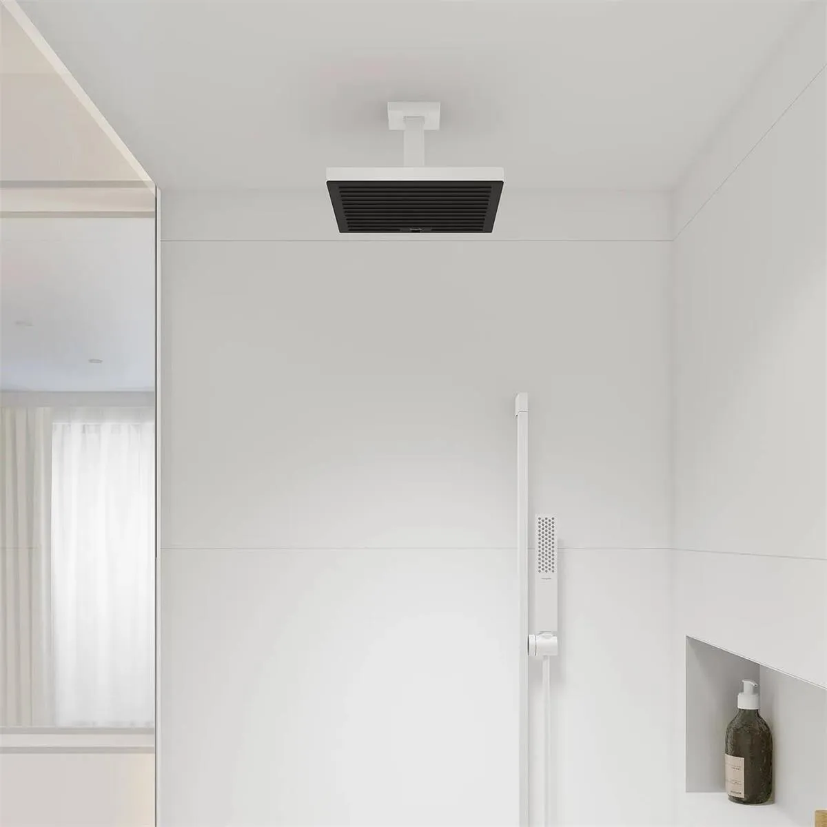 Потолочное подключение Hansgrohe Pulsify E 100 мм, белый матовый 24338700
