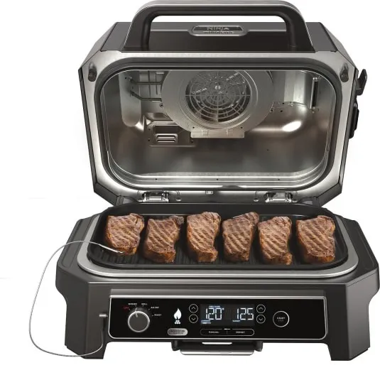 Электрический гриль Ninja Woodfire Pro XL OG850EU, 1395 см², термощуп для мяса