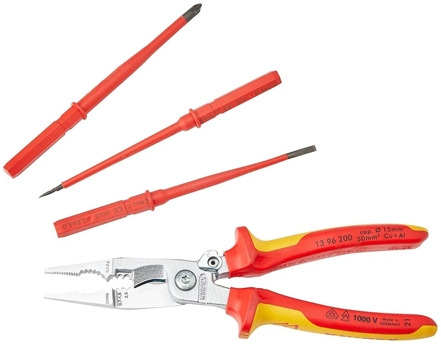 Набор из 14 cменных отверток WERA Kraftform Kompakt VDE 17 extra slim 1 VDE WE-136027 6355 1000 Fplus