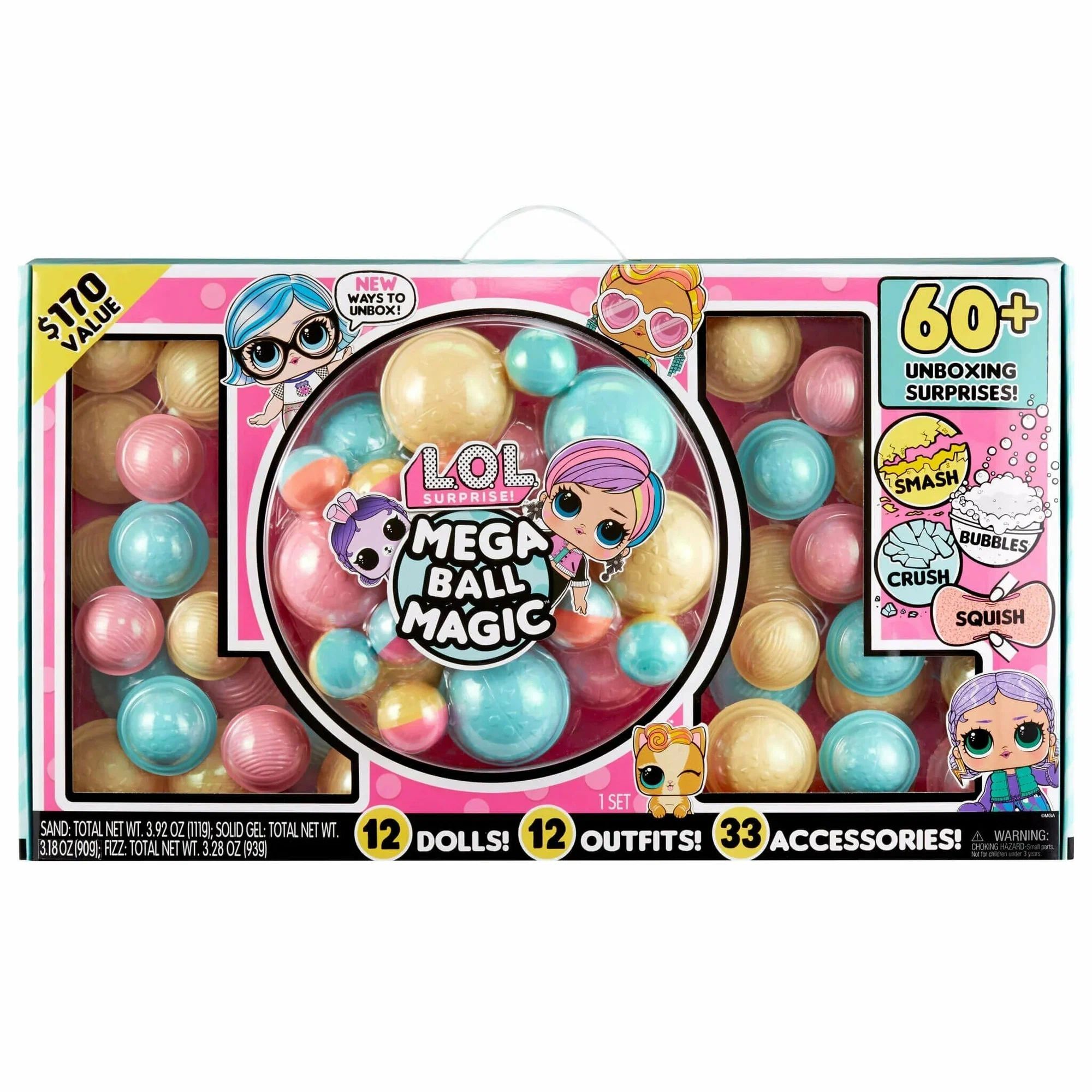 L.O.L. Surprise Mega Ball Magic! Волшебный набор из 12 кукол + 60 аксессуаров 119951