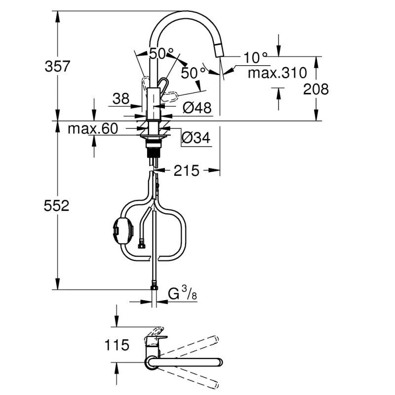 Смеситель для кухни Grohe Start Flow 30569000