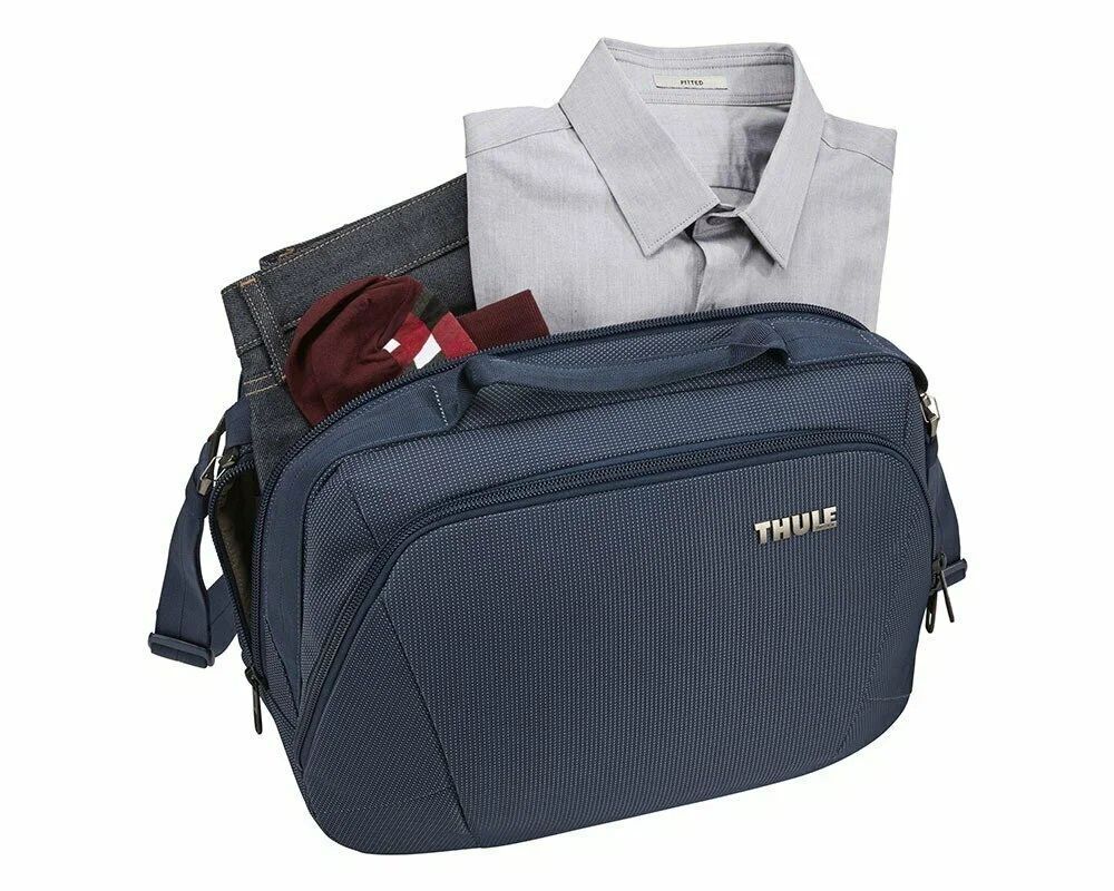 Сумка дорожная THULE, 25 л, 41х29х23 см, ручная кладь, отделение для ноутбука, плечевой ремень, синий
