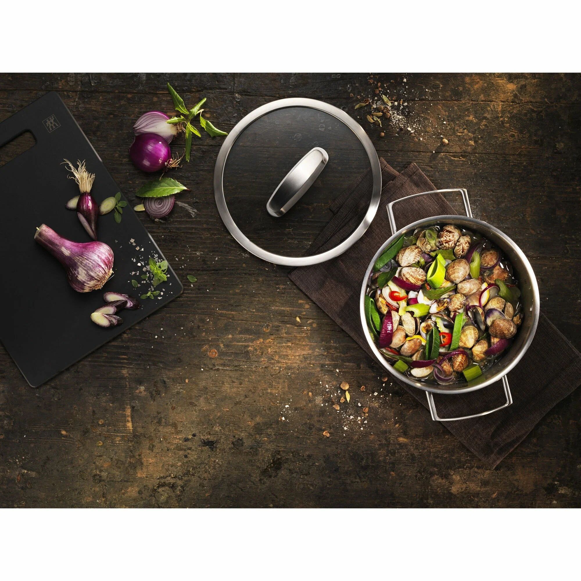 Кастрюля Vitality с крышкой 24 см, объем 6 л, нержавеющая сталь, Zwilling J.A. Henckels, 66463-240