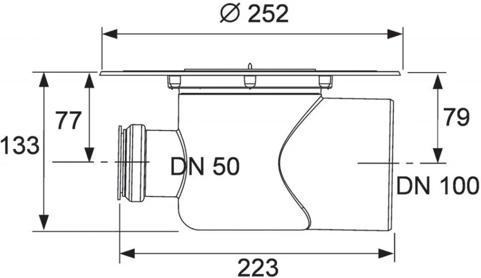 Сифон для трапа TECE drainpoint S DN 100 горизонтальный 3607500