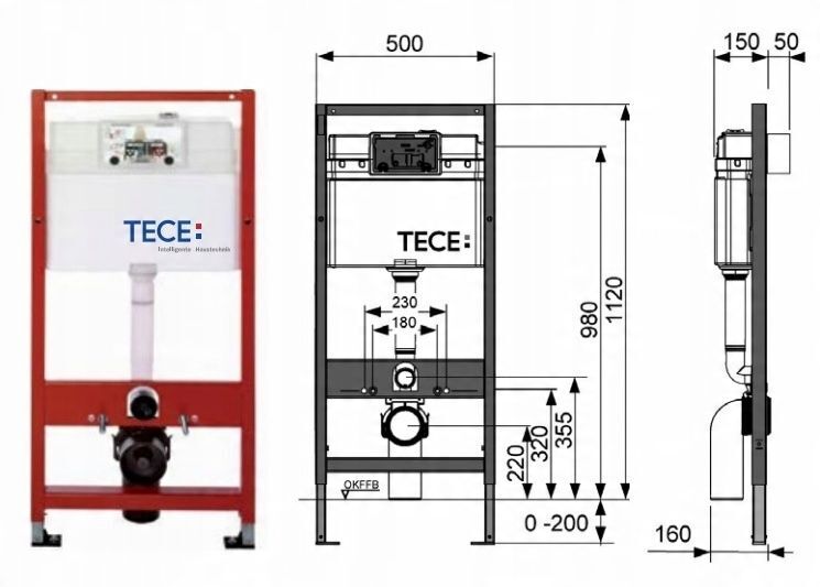 Панель скрытого монтажа TECE Base 9400007