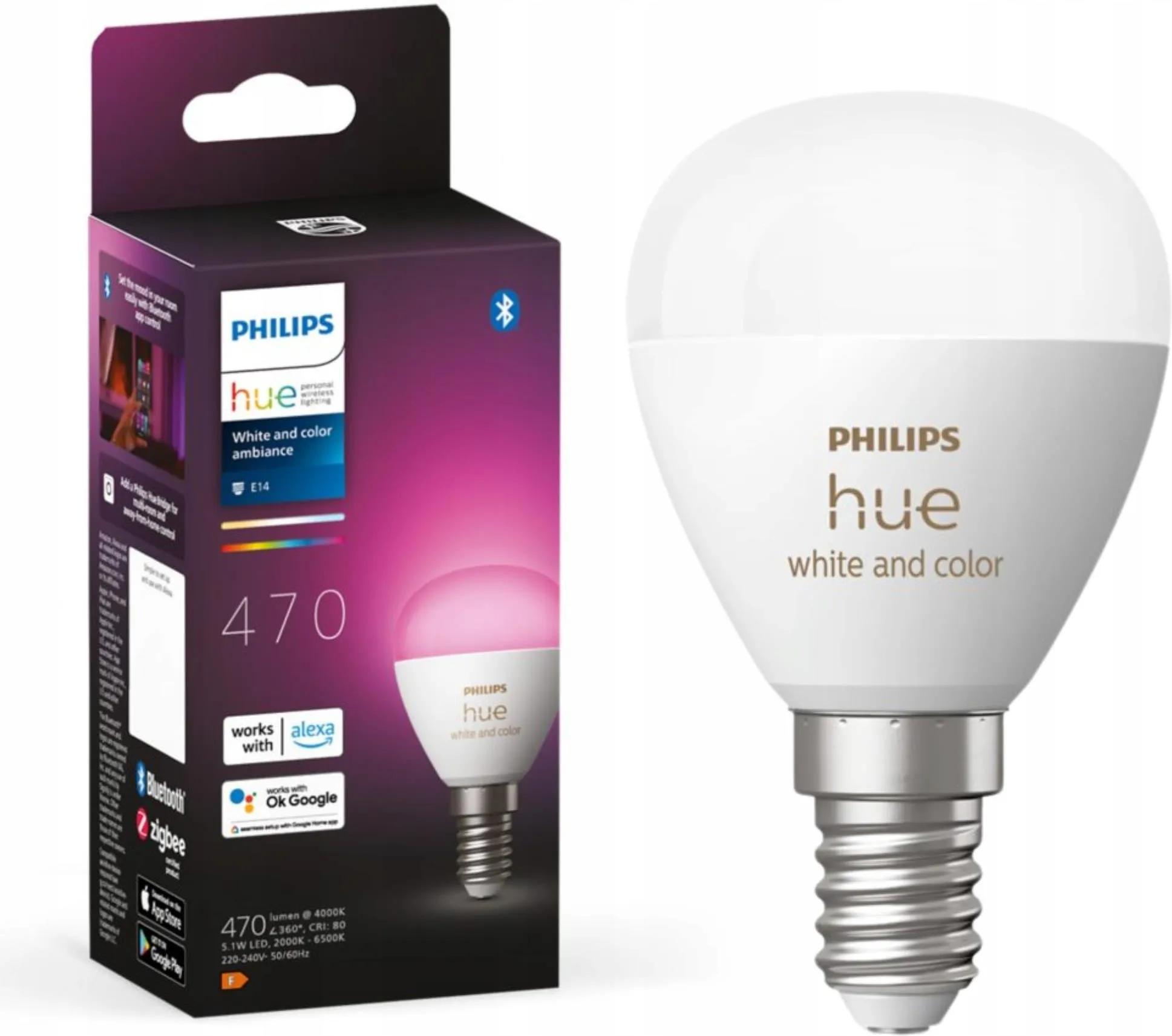 Лампочка PHILIPS HUE White and Color ambiance 929003573601