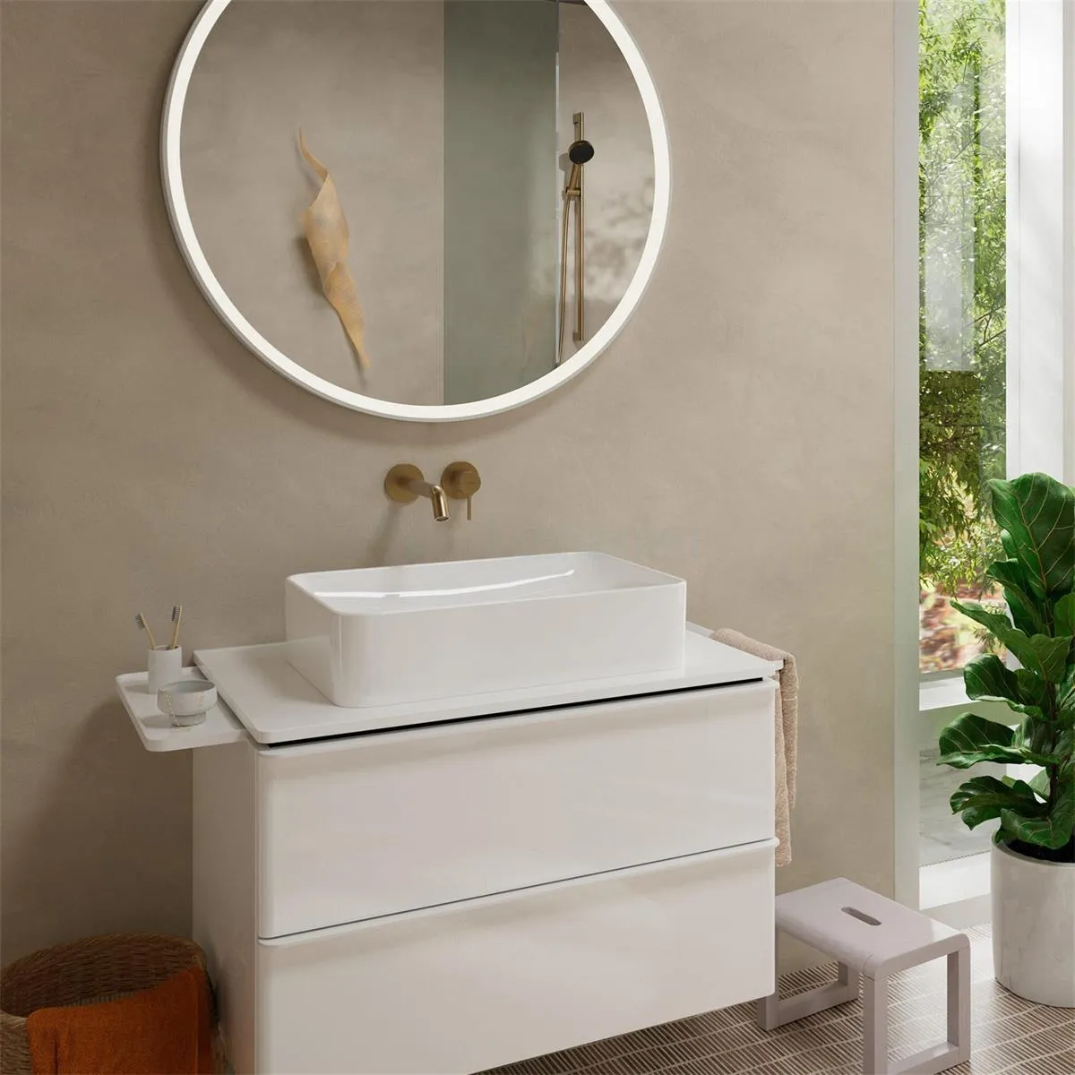 Смеситель Hansgrohe Tecturis S 16,5 см брашированная бронза 73350140