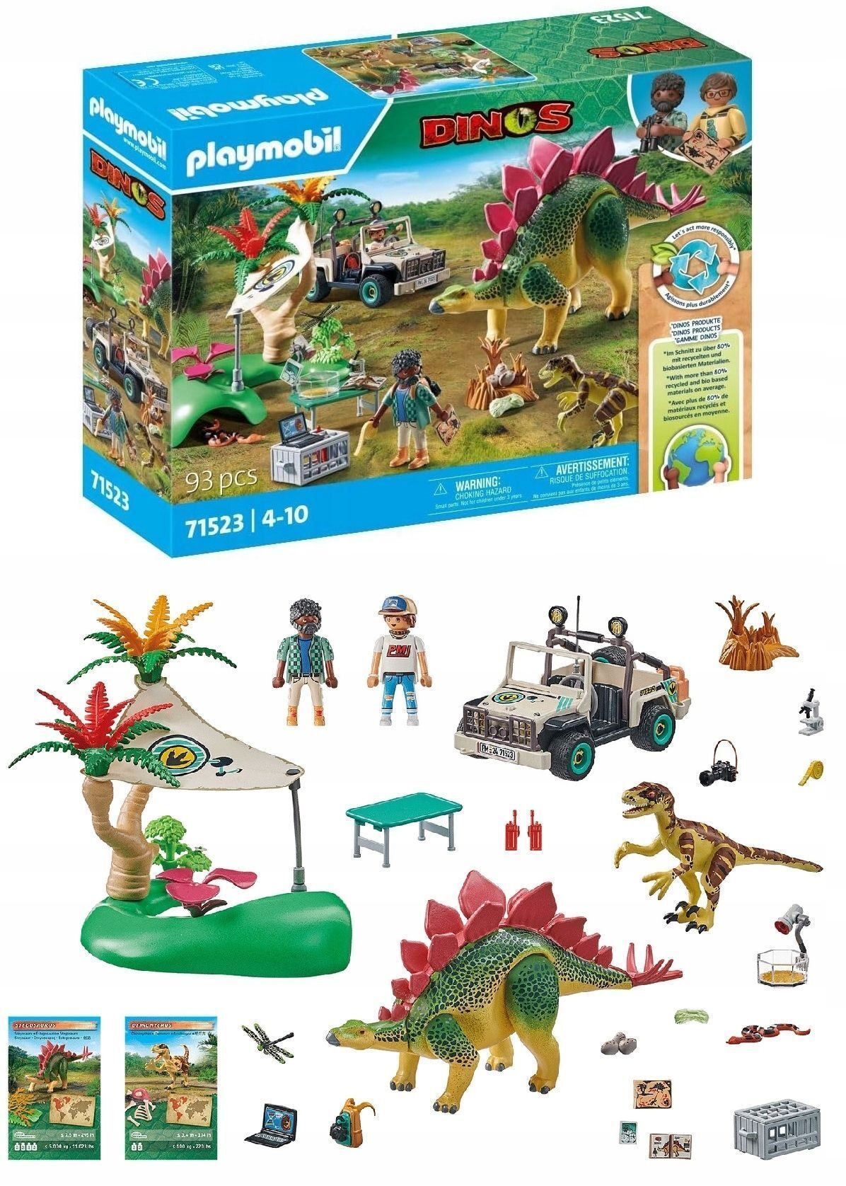 Конструктор Playmobil Dinos Лагерь исследований динозавров 71523