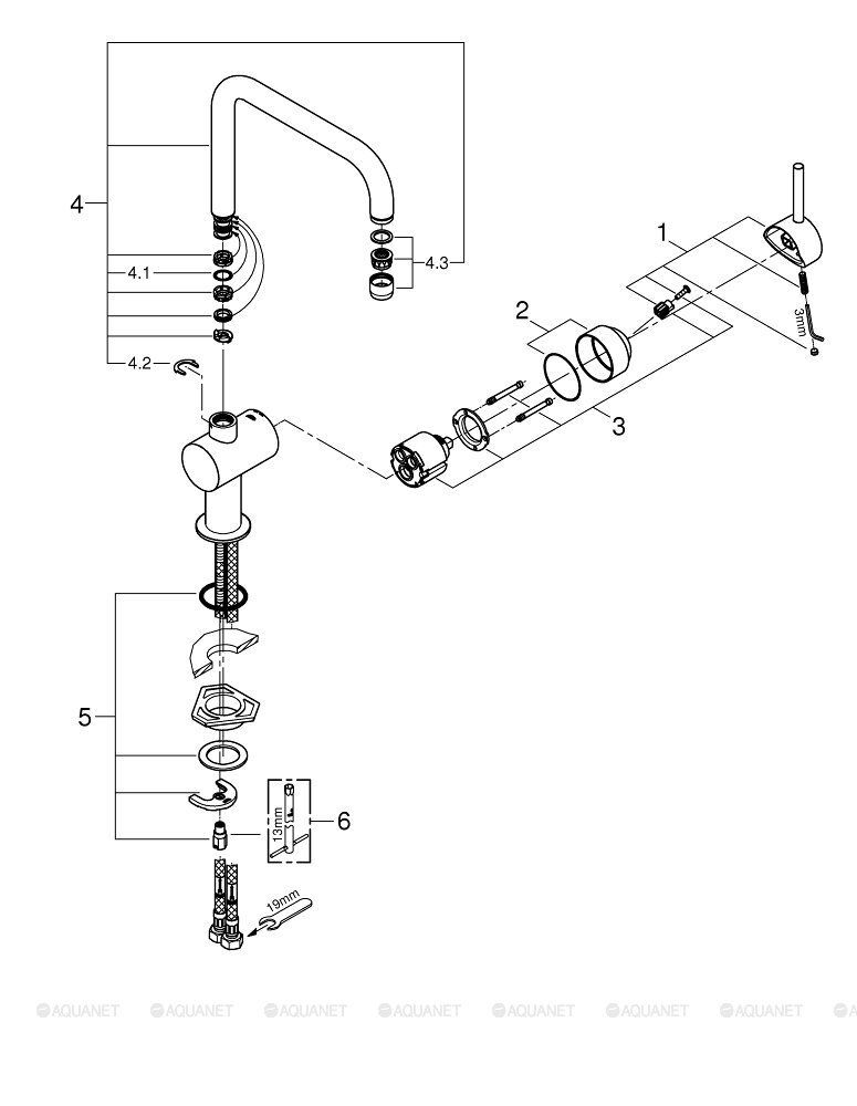 Смеситель для кухни Grohe Vento 30429000 Хром