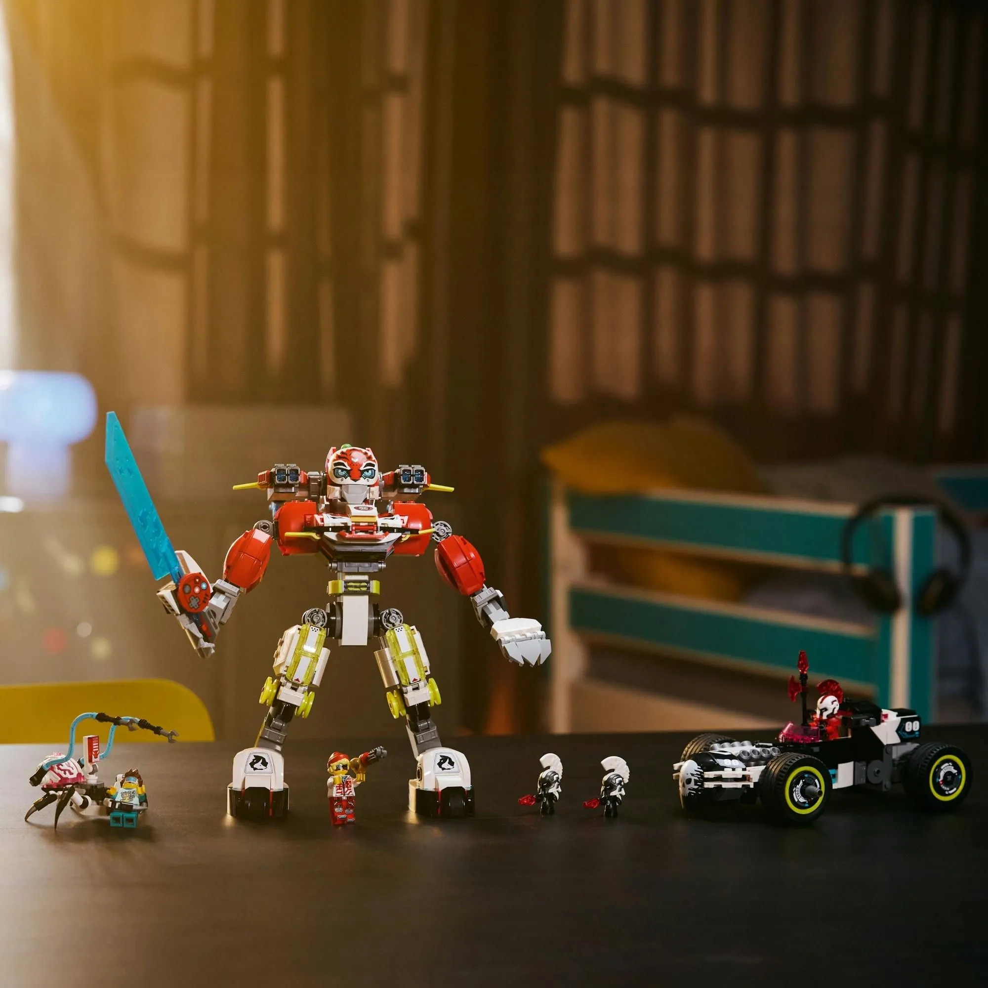 Конструктор LEGO DREAMZzz 71497 Тигриный робот Купера и хот-род Зеро