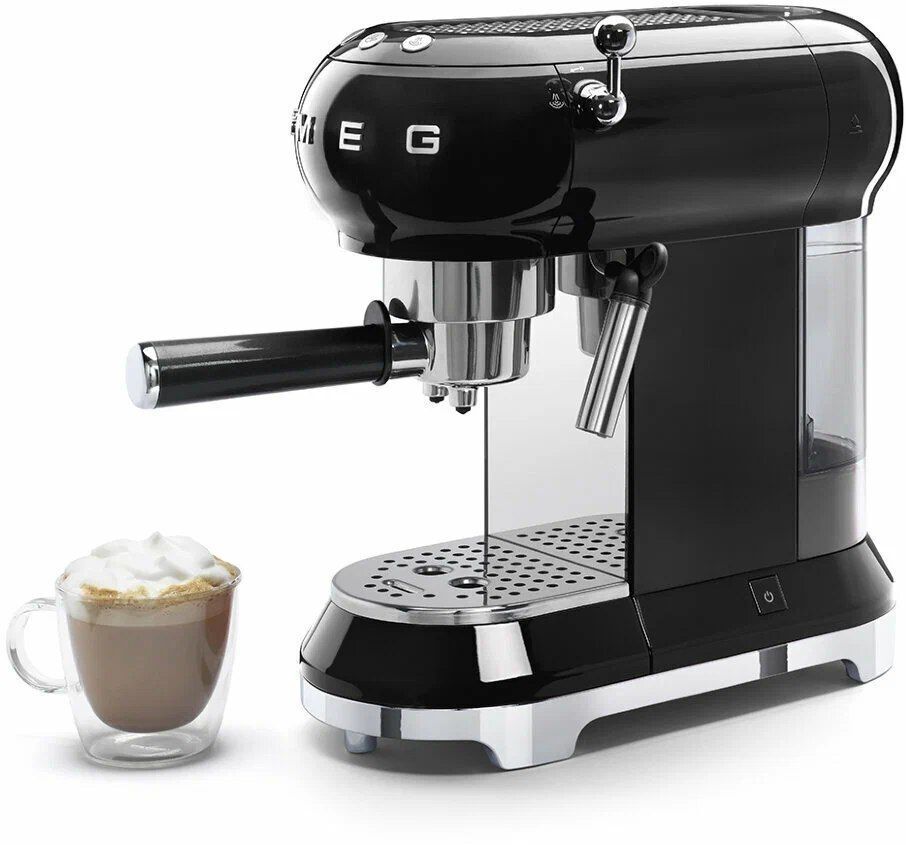 Кофеварка рожковая Smeg ECF01, черный