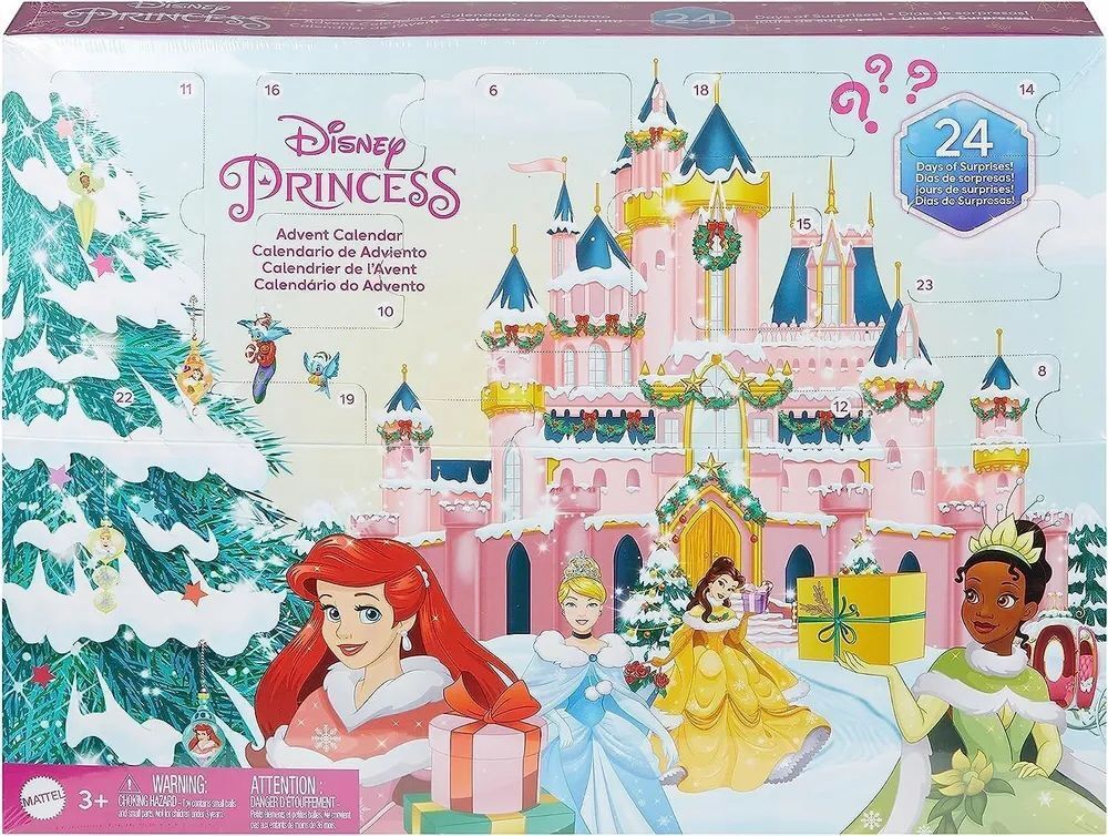 Куклы принцессы Дисней Mattel - Адвент-календарь с 24 сюрпризами - Игрушки принцессы Диснея HLX06