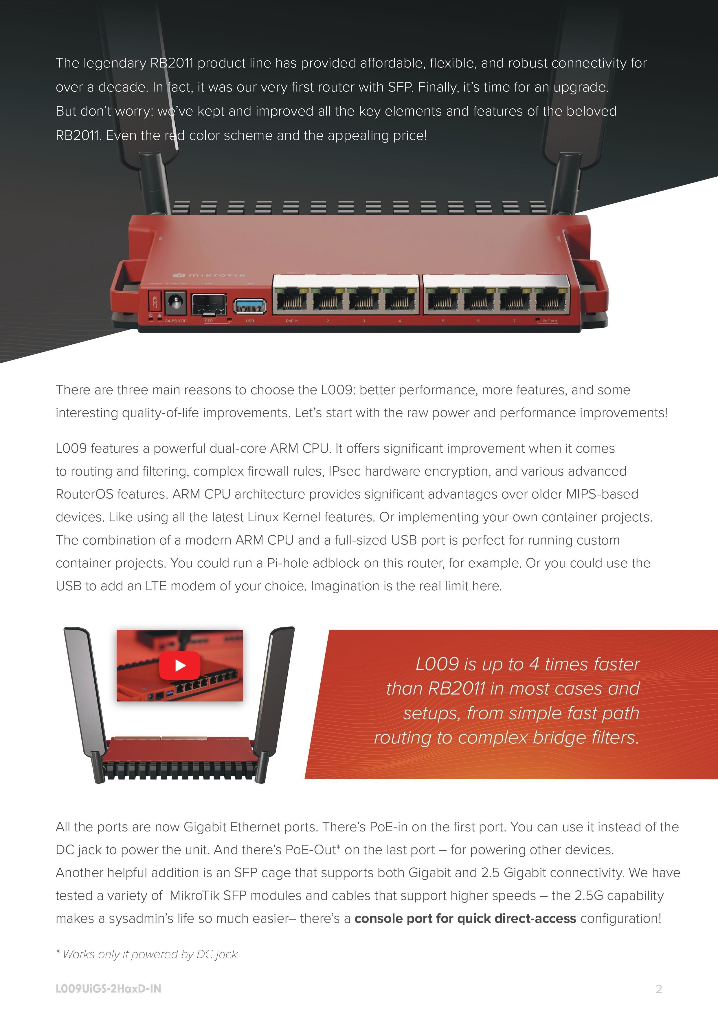 WiFi маршрутизатор MikroTik L009UiGS-2HaxD-IN