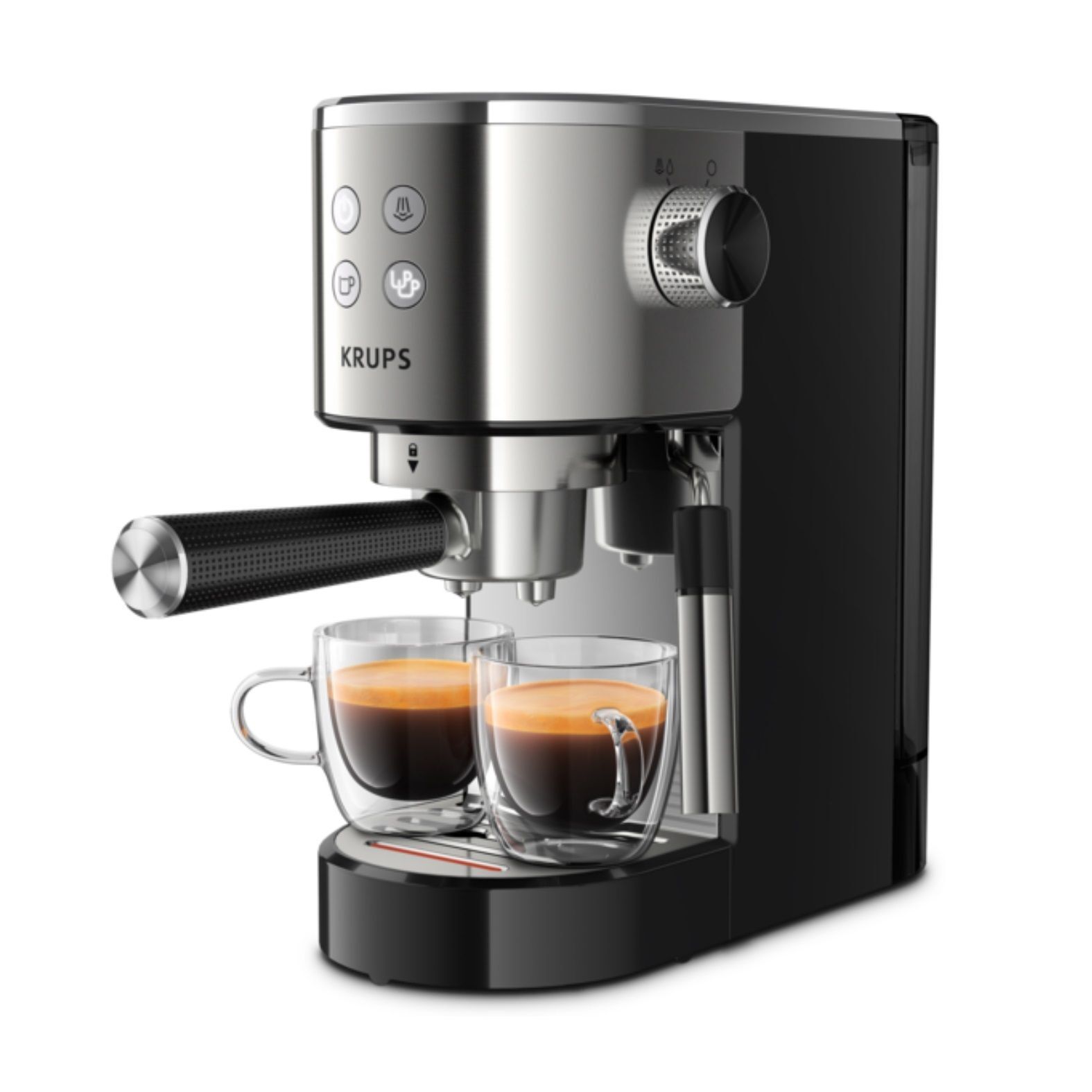 Кофеварка рожковая Krups Virtuoso XP442C11, черный/нержавеющая сталь