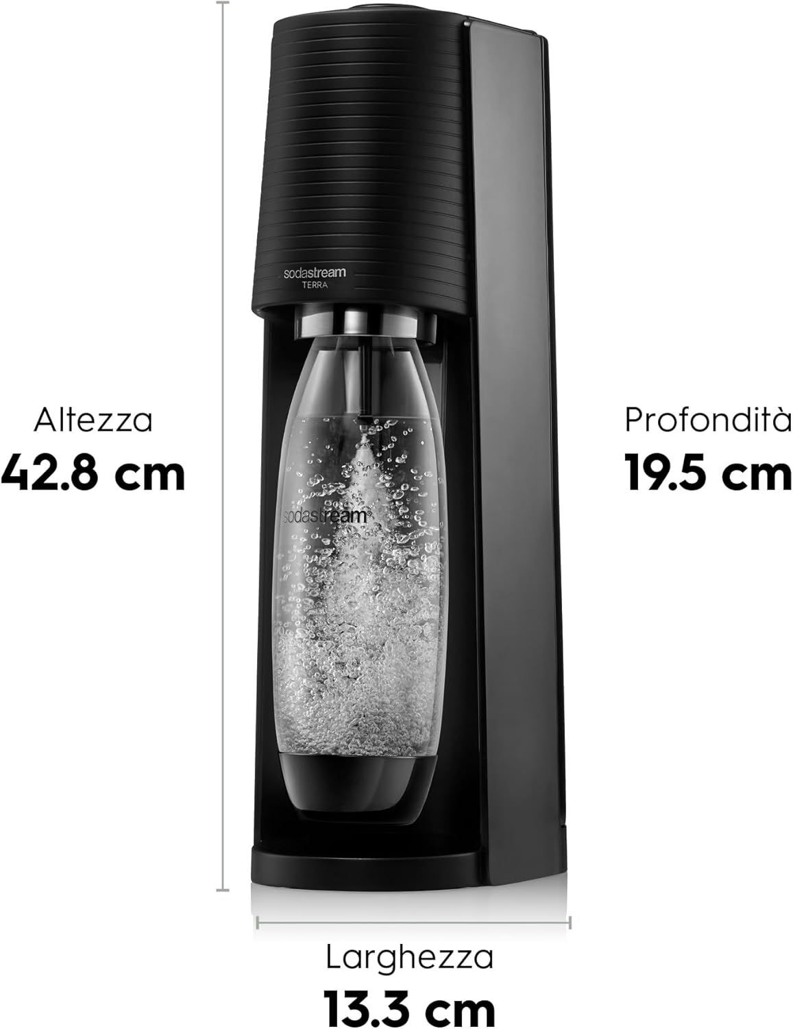 Сифон Sodastream Terra черный + 3 бутылочки
