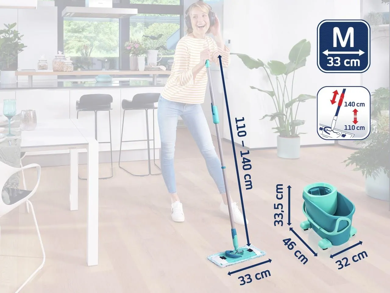 Набор швабры Leifheit 52121 CLEAN TWIST M Ergo