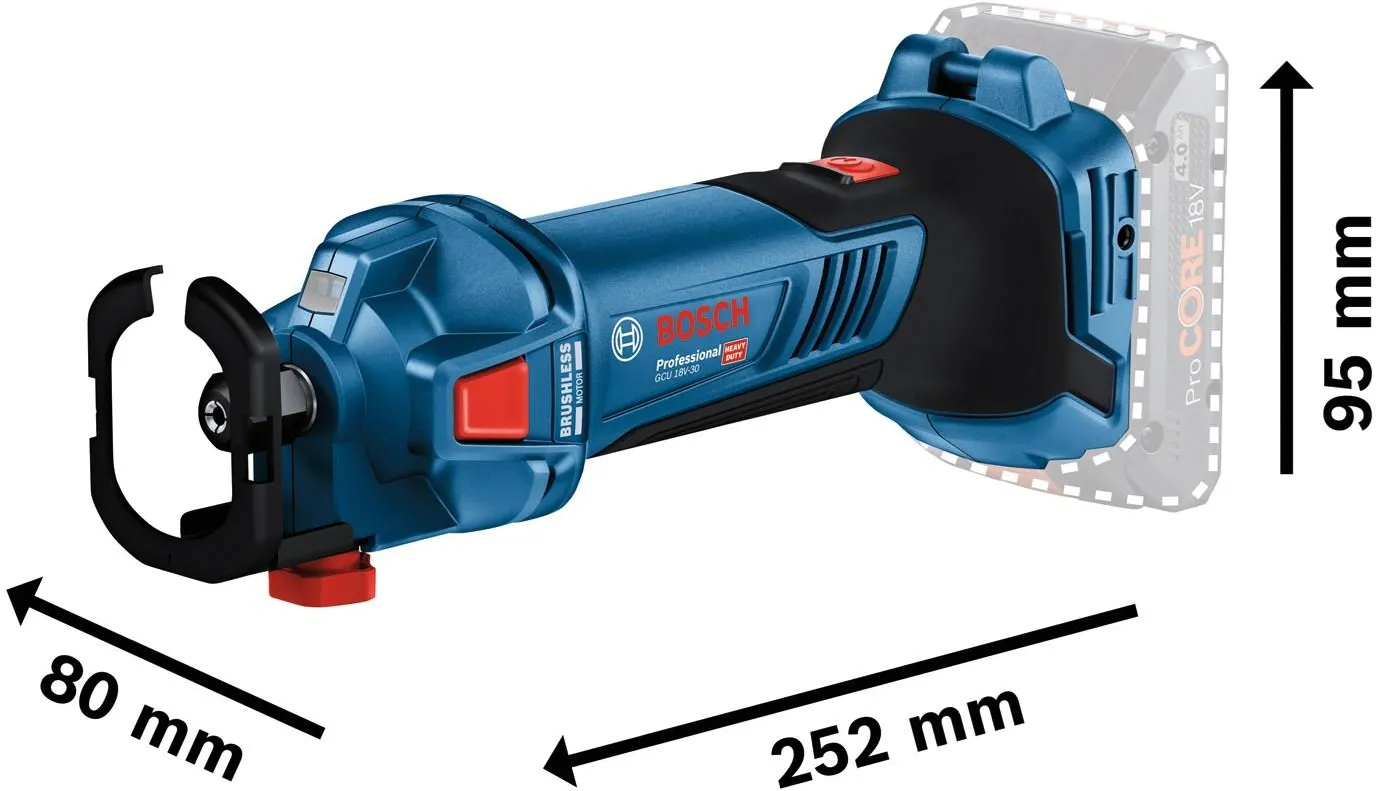 Аккумуляторный фрезер для гипсокартона Bosch GCU 18V-30 Professional 06019K8000
