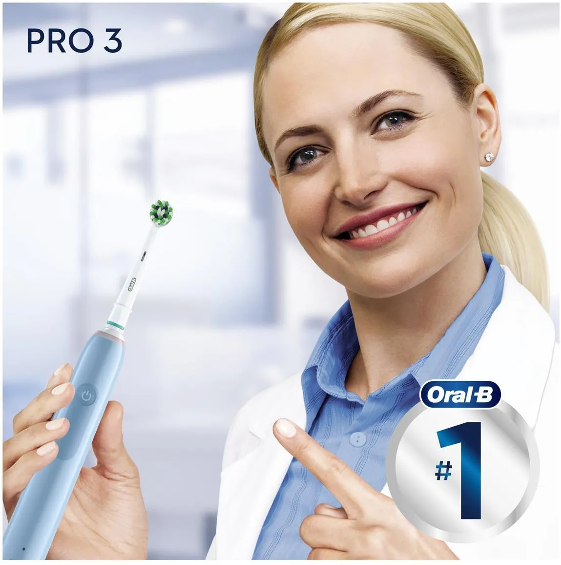 Электрическая зубная щётка Oral-B Pro 3 3000 CrossAction, с зарядной станцией