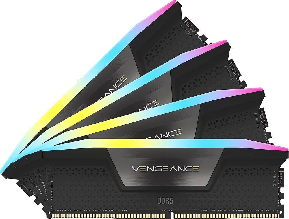 Оперативная память Corsair VENGEANCE DDR5 Black 6400 МГц RGB A C 2x16 ГБ (CMH32GX5M2B6400C32)