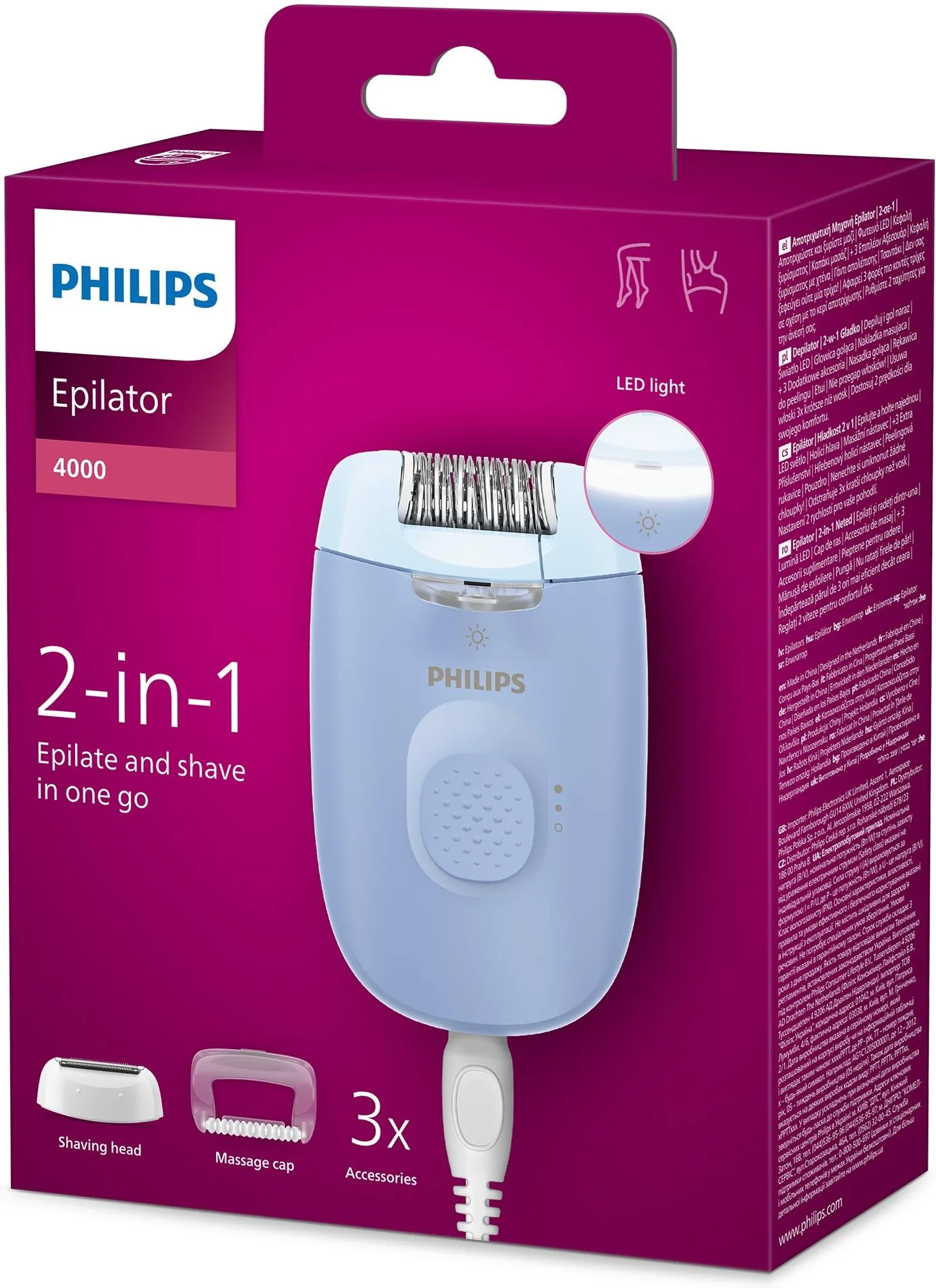 Электрический эпилятор Philips Series 4000 BRE247/00