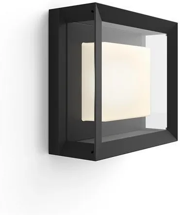 Квадратный настенный уличный светильник PHILIPS Hue White and Color Ambiance Econic черный 1743830P7