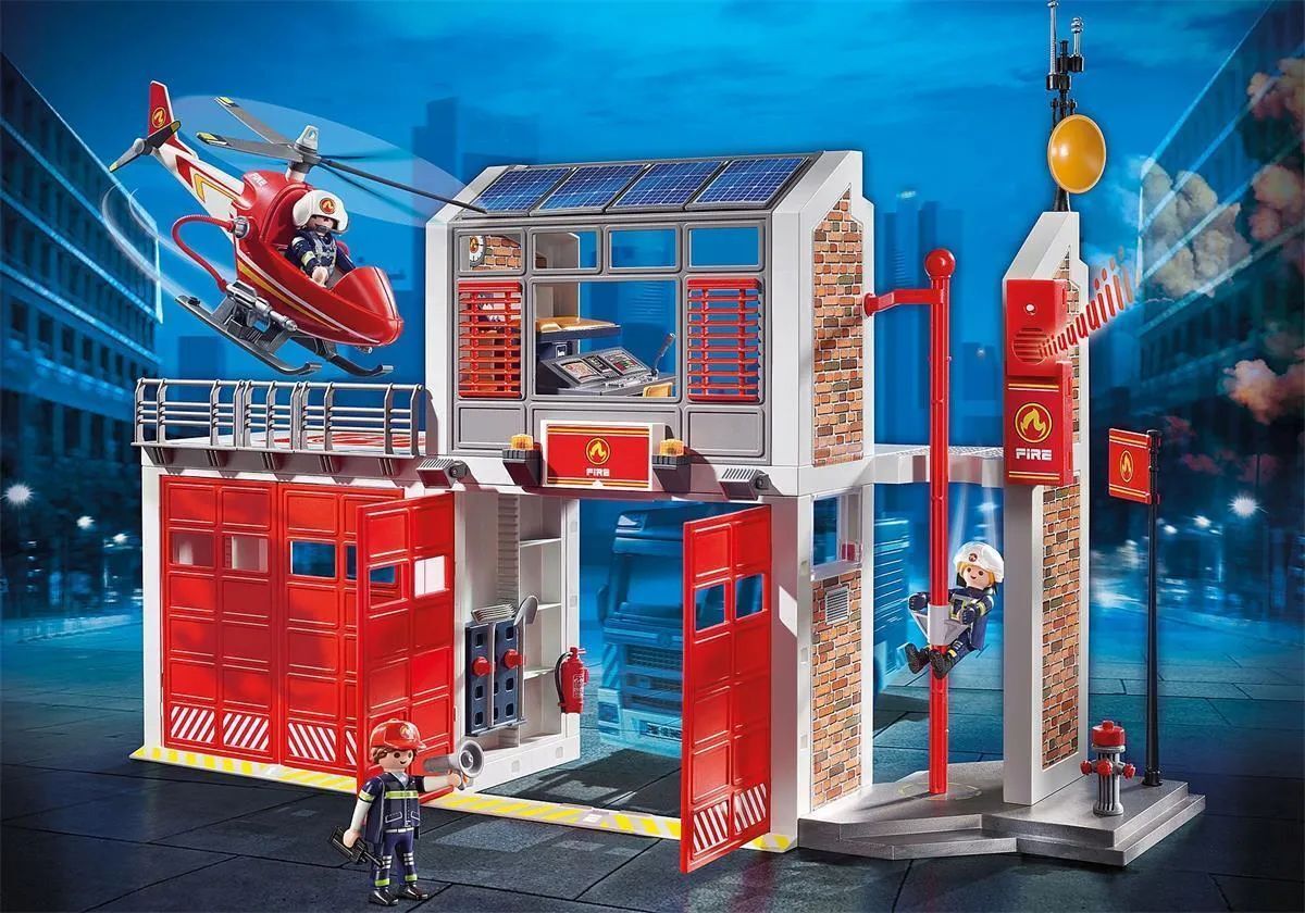 Набор с элементами конструктора Playmobil City Action 9462 Пожарная служба: Пожарная станция, 181 дет.