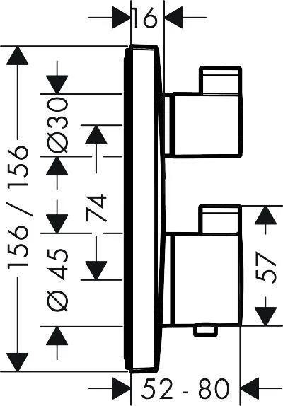 Термостат Hansgrohe Ecostat Square 15714000