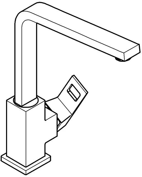 Смеситель для кухни (мойки) Grohe Eurocube 31255DC0 серебристый