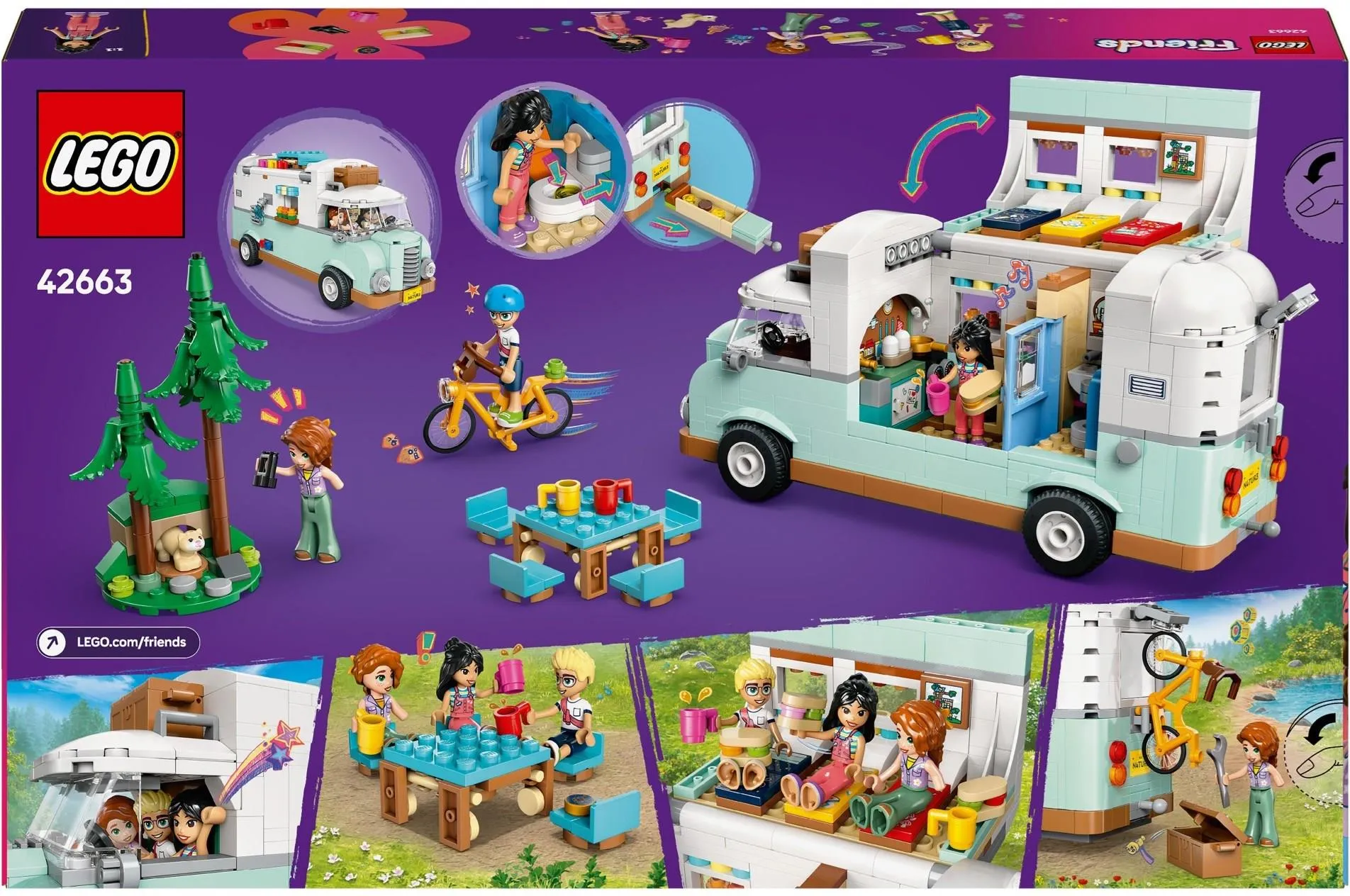 Конструктор LEGO Friends 42663 Приключение друзей в кемпере