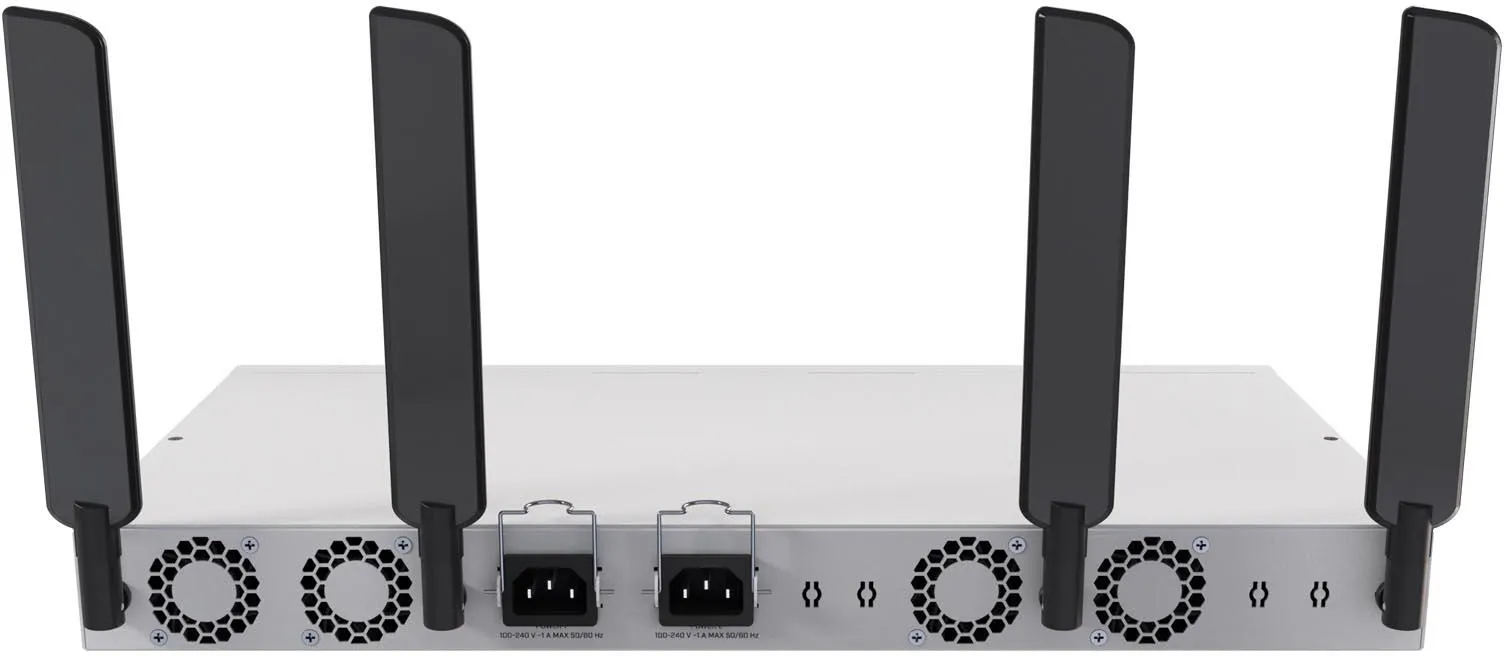 Маршрутизатор-коммутатор MikroTik CRS418-8P-8G-2S+5AXQ2AXQ-RM, 8×2.5G Ethernet PoE-out, 8×Gigabit Ethernet, 2×SFP+, встроенная точка доступа Wi-Fi 6