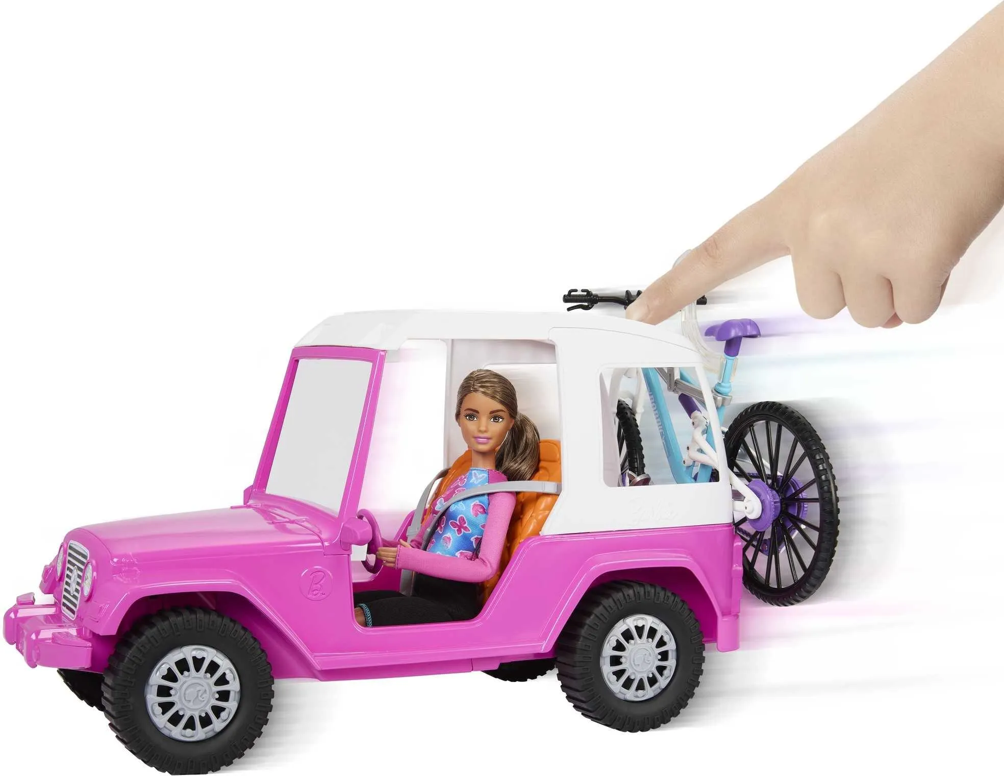 Кукла BARBIE MADE TO MOVE + AUTO JEEP + ROWER HKB06