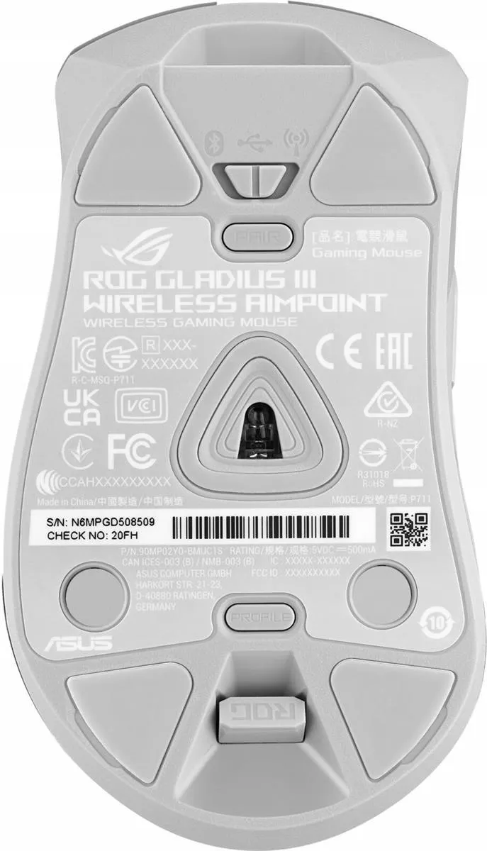 Игровая мышь Asus ROG Gladius III белый (90MP02Y0BMUA10)