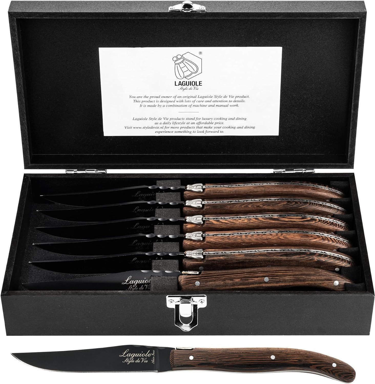 Ножи для стейка Laguiole Luxury Line Wenge 6 шт.