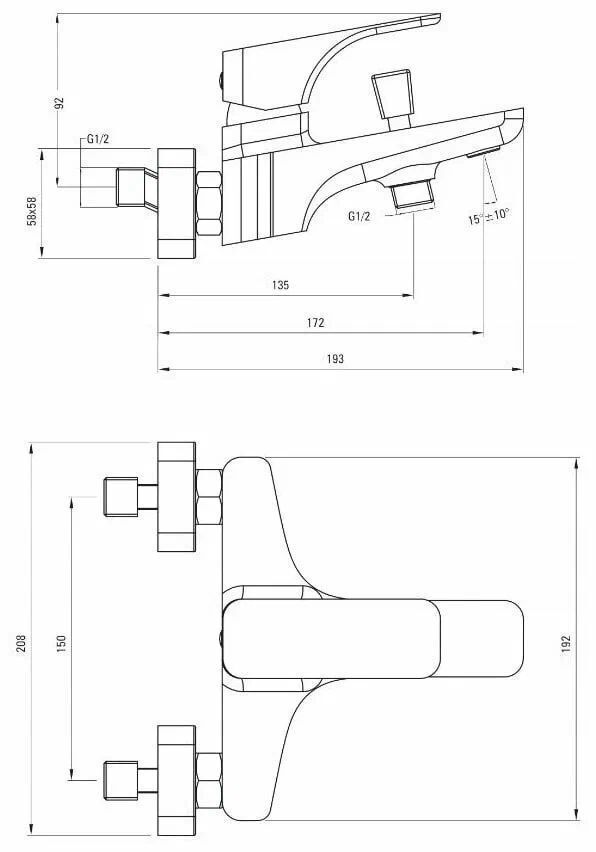 Смеситель для ванной Deante Hiacynt Nero BQH_N10M черный