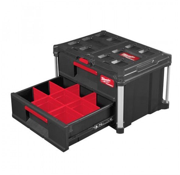 Ящик Milwaukee Packout с 2-мя отсеками 4932472129