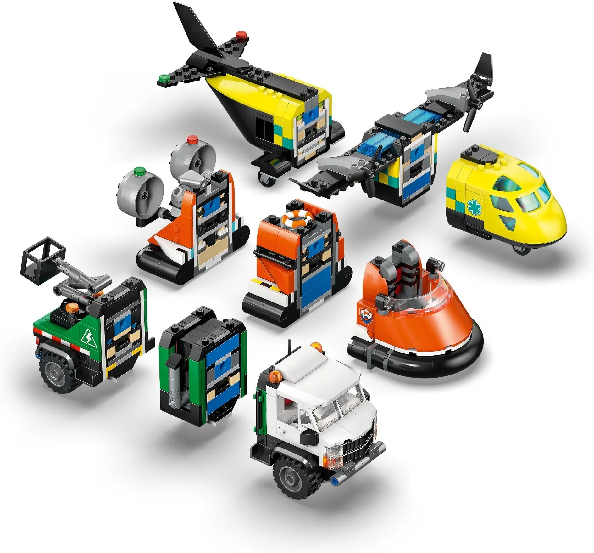 Конструктор LEGO City 60505 Самолёт, сервисный грузовик и судно на воздушной подушке