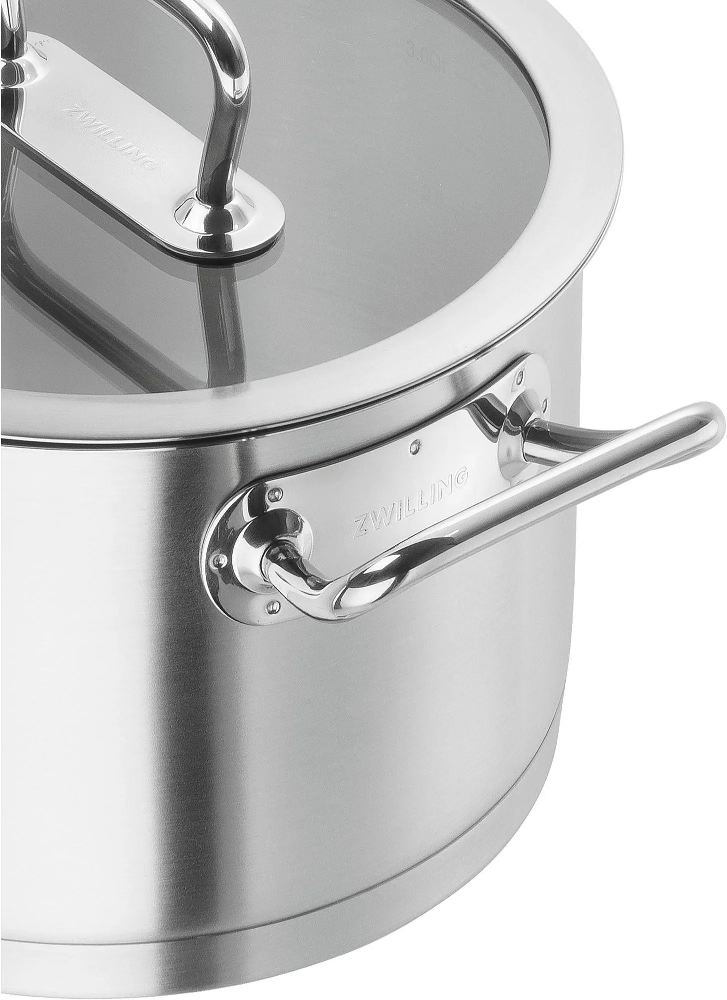 Низкая кастрюля Zwilling Pro S, 4.3 л, со стеклянной крышкой
