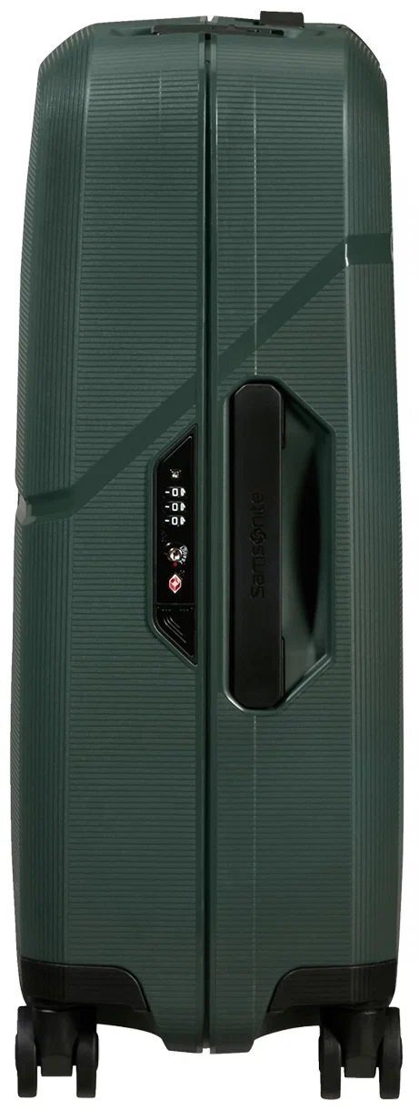 Чемодан Samsonite, пластик, полипропилен, адресная бирка, 38 л, размер S, зеленый