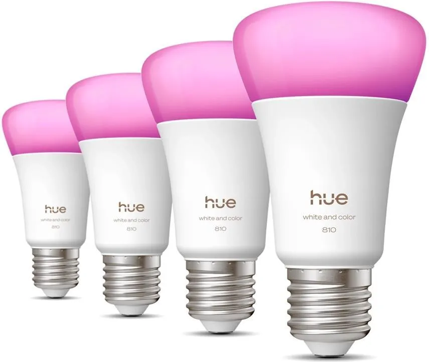 Комплект PHILIPS HUE WHITE AND COLOR AMBIANCE A60 4шт 929003853407