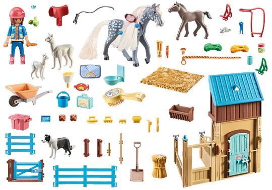 Конструктор Playmobil Horses of Waterfall - Амелия и лошадь Шепот с конюшней - Плеймобиль Лошади водопада 71353