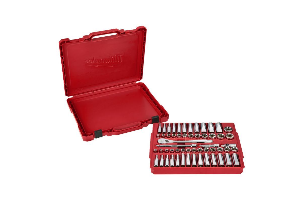 Набор торцевых головок Milwaukee 4932464946, 56 предм., красный