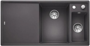 Кухонная Blanco Axia III 6S, корпус Silgranit InFino 523463, серый камень