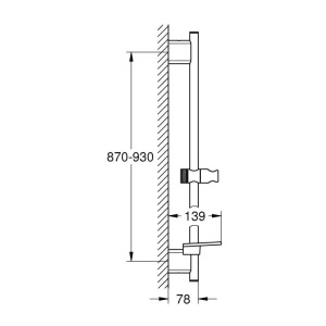 Душевая штанга Grohe 26603DL0, матовое розовое золото