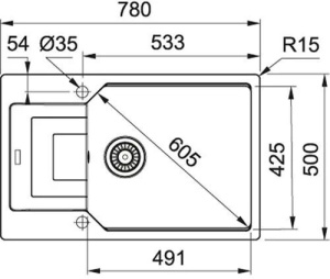 Кухонная раковина Franke Urban UBG 611-78 Xl 114.0685.222, Каменный серый