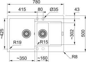 Кухонная раковина Franke Maris MRG 651-78 Onyx 114.0675.989