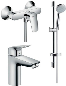 Душевой комплект Hansgrohe Logis 71077000 + 71600000 + 26532400, хром