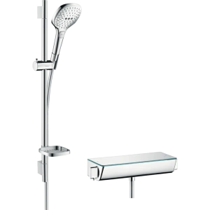 Душевая система Hansgrohe Raindance Select E 120 с термостатом Ecostat Select 27038000, хром, 3jet