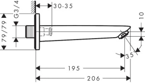 Смеситель для ванны Hansgrohe Logis 71410670, черный матовый